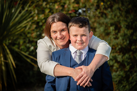Mother-Son-Smiling-in-thegarden